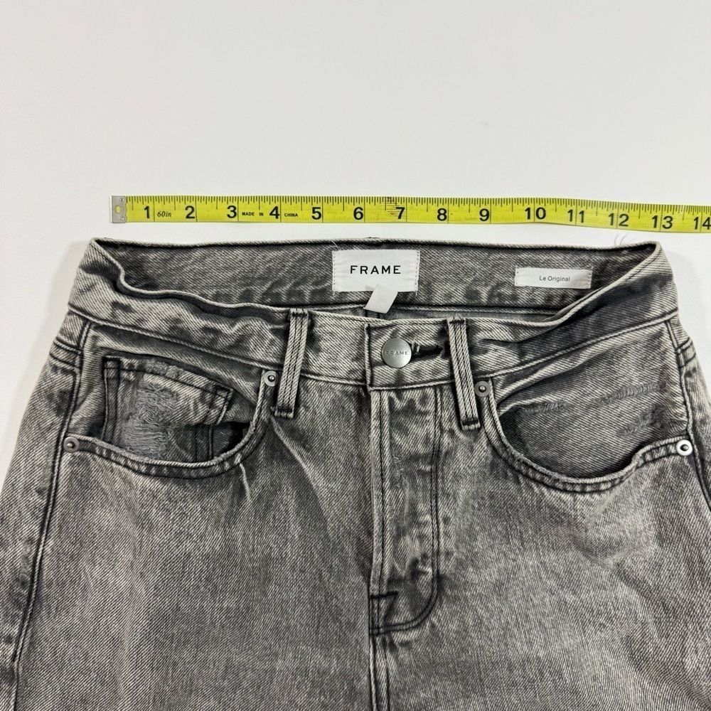 Frame Le Original Jeans Button Fly Straight Malta Rips - Picture 6 of 9